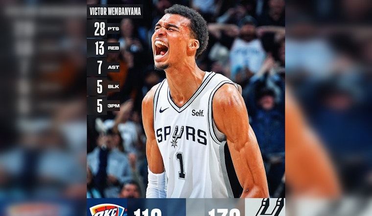 Victor Wembanyama's Record-Breaking Night Ignites Spurs' Victory, Fuels DPOY Buzz in San Antonio