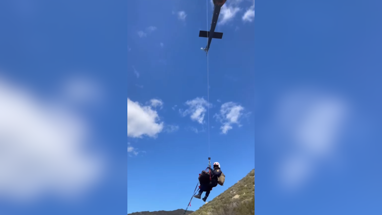 VIDEO: 91-Year-Old Hiker Rescued by Firefighters and Sheriff's Deputies Near San Diego's Pacific Crest Trail