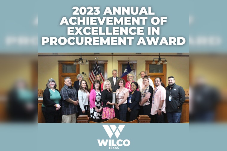 Williamson County Clinches 24th Consecutive Annual Achievement of Excellence in Procurement Award
