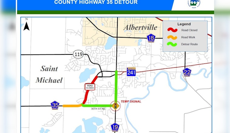 Wright County Motorists Alert, Major Overhaul on Highway 35 Prompts Detours and Delays Until Late 2024