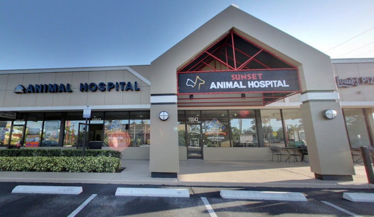 A Vehicle Crashes into Sunrise's Sunset Animal Hospital with No Reported Injuries