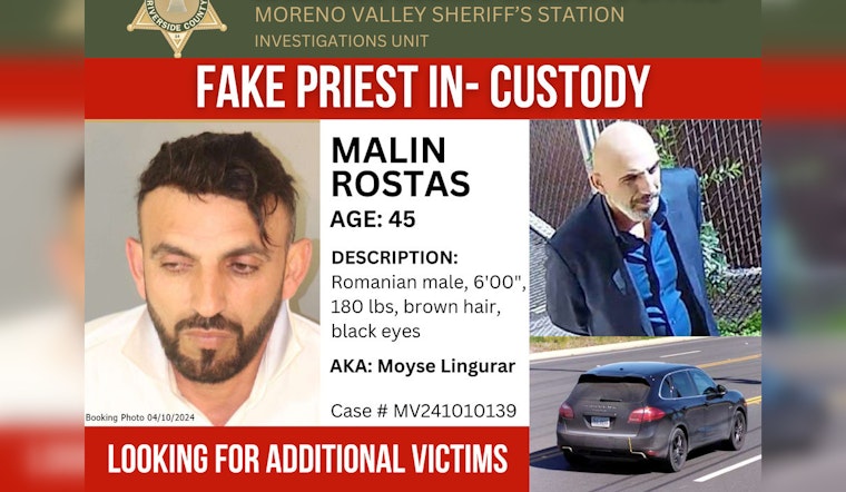Alleged Phony Priest Suspected of Church Heists Finally Caught in Moreno Valley