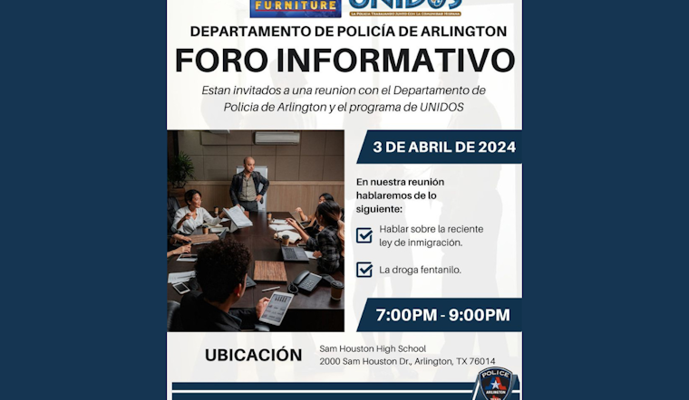 Arlington's UNIDOS Initiative and Police to Address Fentanyl, Immigration Issues in Spanish-Language Forum