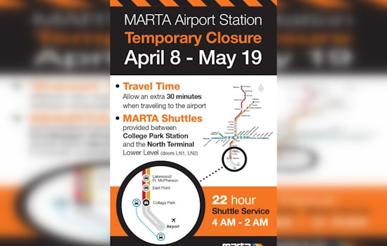Atlanta Airport MARTA Station Closure Prompts Shuttle Service During 6-Week Renovation