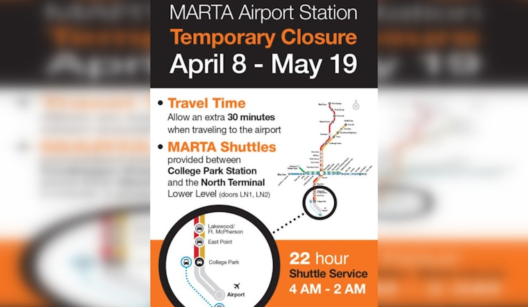 Atlanta Airport MARTA Station Closure Prompts Shuttle Service During 6-Week Renovation