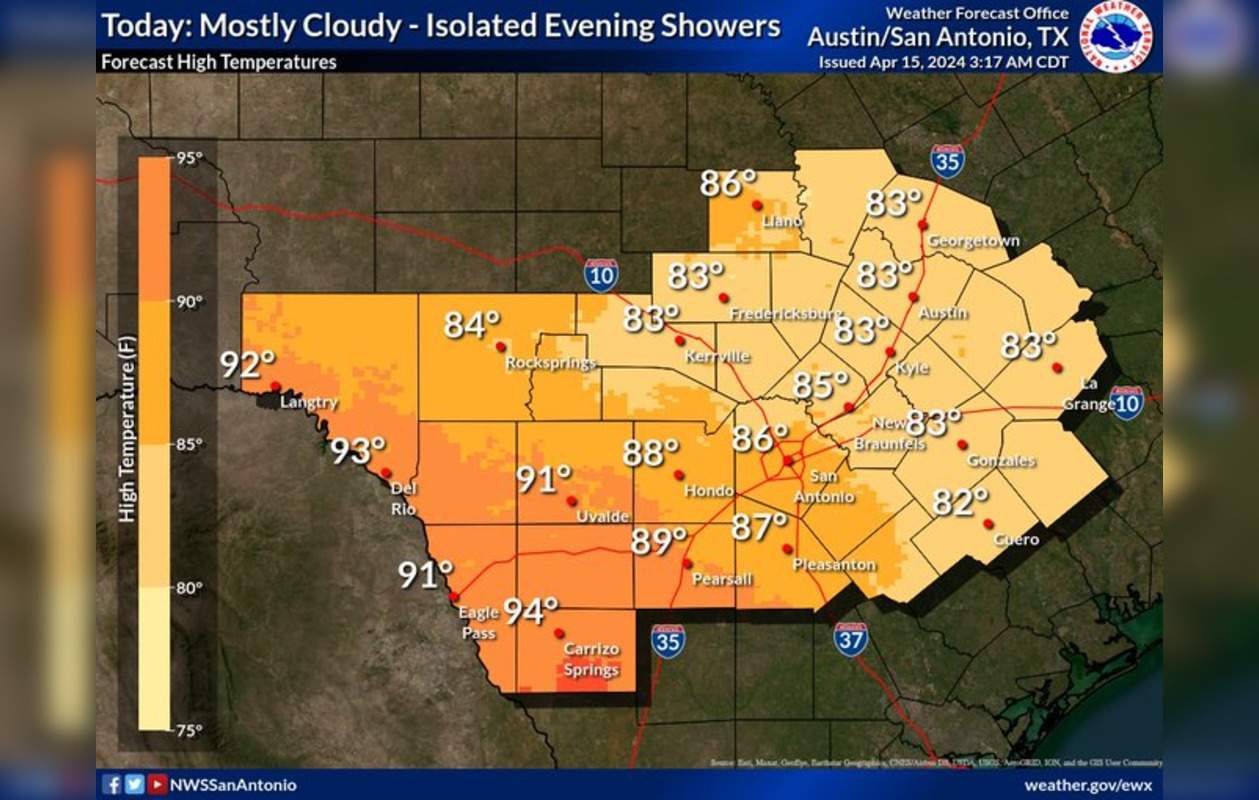 Austin Braces for Week of Varied Weather, Potential Showers and