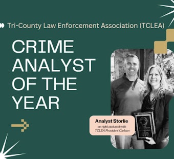 Bloomington Crime Analyst Honored as Analyst of the Year by Tri-County Law Enforcement Association