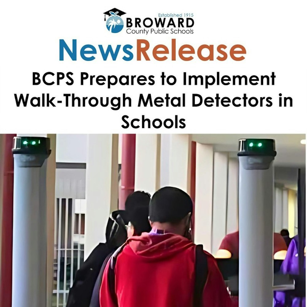 Broward County High Schools to Install sWalk-Through Metal Detector Amid Security Concerns