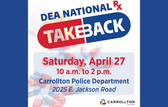 Carrollton Joins National Prescription Drug Take Back Initiative This Saturday