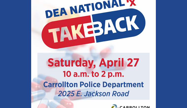 Carrollton Joins National Prescription Drug Take Back Initiative This Saturday