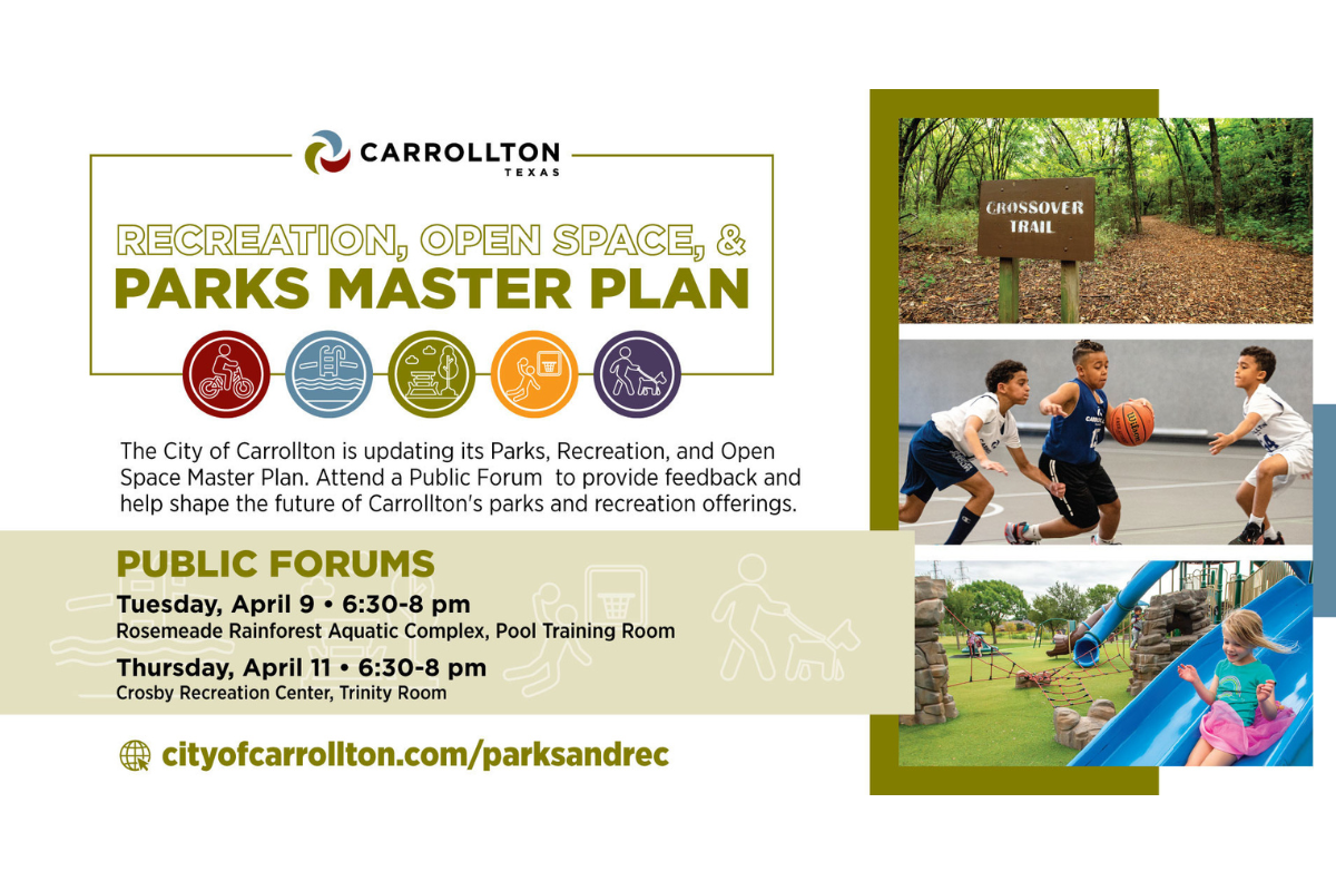 Carrollton Seeks Public Input on Parks and Recreation Master Plan at