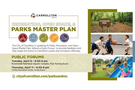 Carrollton Seeks Public Input on Parks and Recreation Master Plan at Upcoming Forums