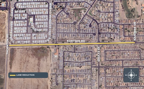 Casa Grande's Kortsen Road to Reduce Lanes Amid Sewer Expansion Project