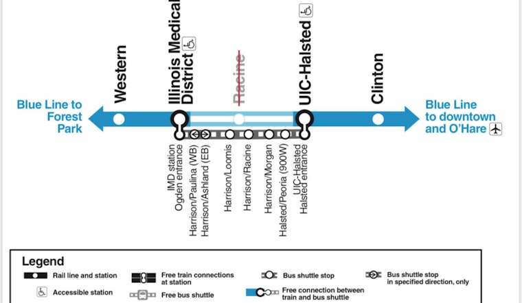 Chicago Blue Line Service Disruptions April 26-29 for Forest Park Branch Upgrades