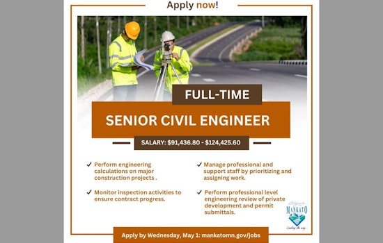 City of Mankato Seeks Senior Civil Engineer to Shape Future Infrastructure