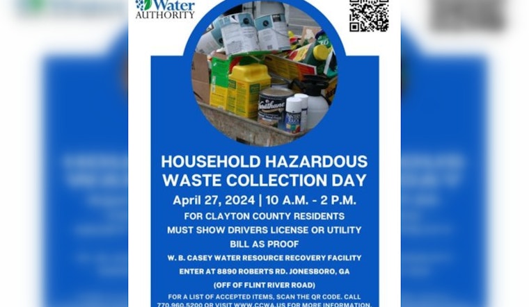 Clayton County Invites Residents to Eco-Friendly Household Waste Collection Day on April 27