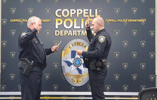 Coppell's Own Bailey Grawunder Sworn In as Newest Member of Hometown Police Force