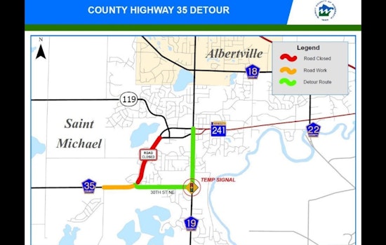 County Highway 35 Closure in St. Michael and Wright County Spurs Detours and Delays Starting April 4