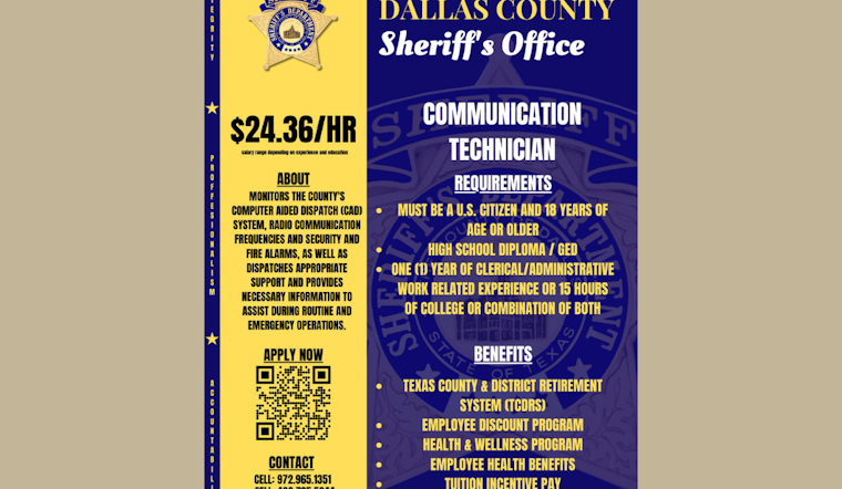 Dallas County Sheriff's Office Seeks New Recruits for Vital 9-1-1 Communications Team