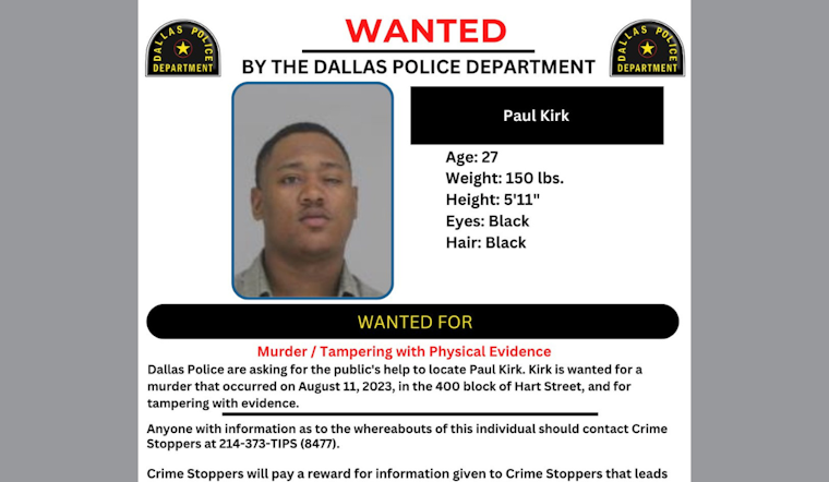 Dallas Police Department Seeks Public's Help to Locate Man on Wanted List