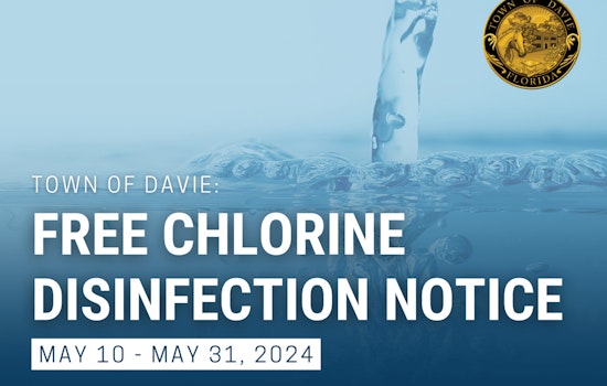 Davie to Switch to Free Chlorine Disinfection for Water System Maintenance May 10-31