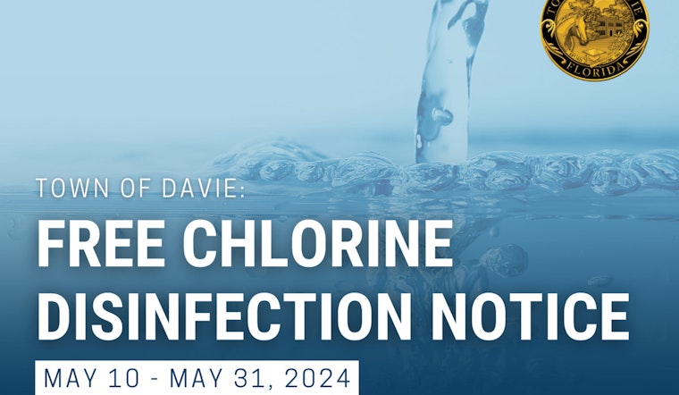 Davie to Switch to Free Chlorine Disinfection for Water System Maintenance May 10-31