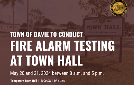 Davie Town Hall Announces Scheduled Fire Alarm Tests Amidst Ongoing Operations