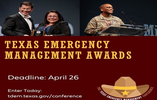 Deadline Nears for Nominations to the Texas Emergency Management Awards