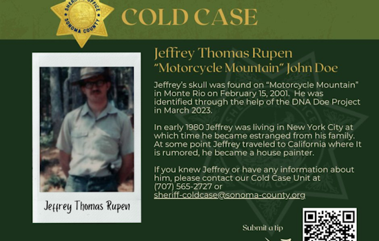 Sonoma's "Motorcycle Mountain" Skull Identified Two Decades Later as Jeffrey Thomas Rupen