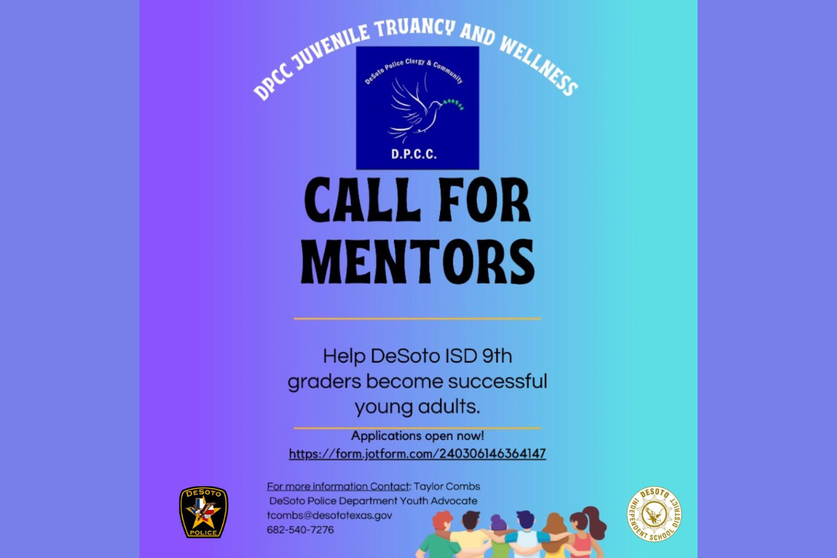 Desoto Police Department Seeks Volunteers For High School Mentorship