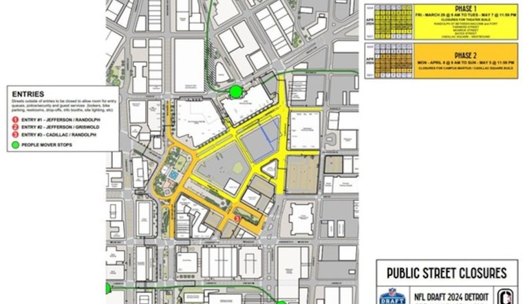 Detroit Braces for NFL Draft Festivities with Extended Road Closures and Transit Alternatives