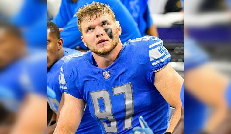 Detroit Hails Hometown Hero Aidan Hutchinson with Towering Mural Ahead of NFL Draft