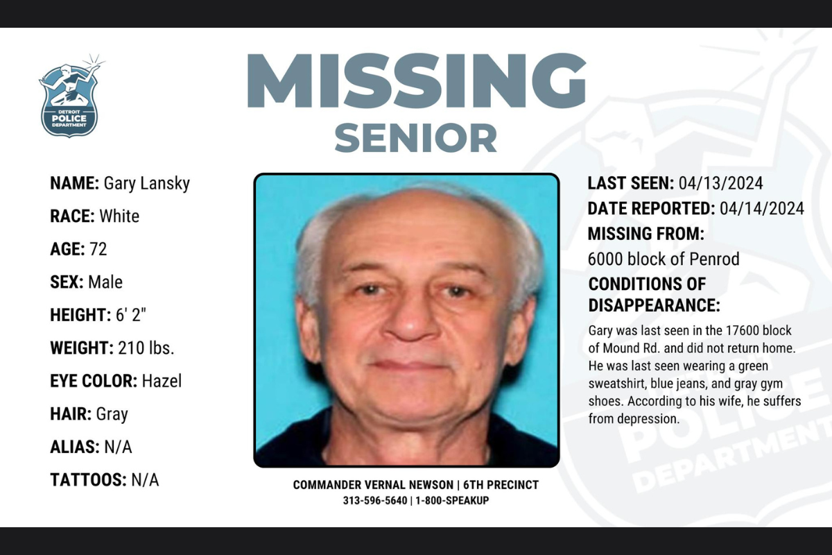 Detroit Police Seek Publics Aid In Search For Missing 72 Year Old