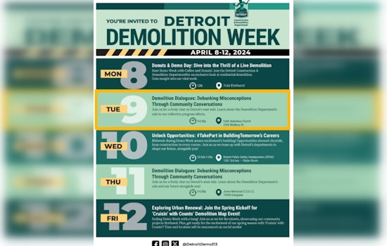 Detroit Rallies Community for "Demo Week" to Reverberate West Side with Demolition and Dialogue