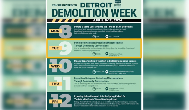 Detroit Rallies Community for "Demo Week" to Reverberate West Side with Demolition and Dialogue