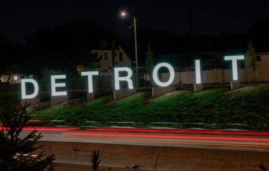 Detroit's Skyline Shines Brighter with New "DETROIT" Gateway Sign Ahead of NFL Draft