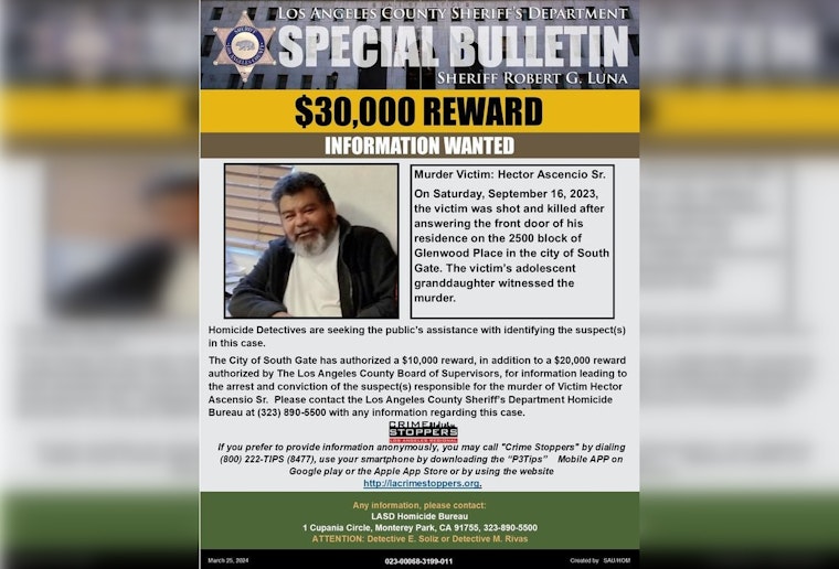 $30,000 Reward Offered for Clues in Murder of South Gate Grandfather Hector Ascencio Sr.