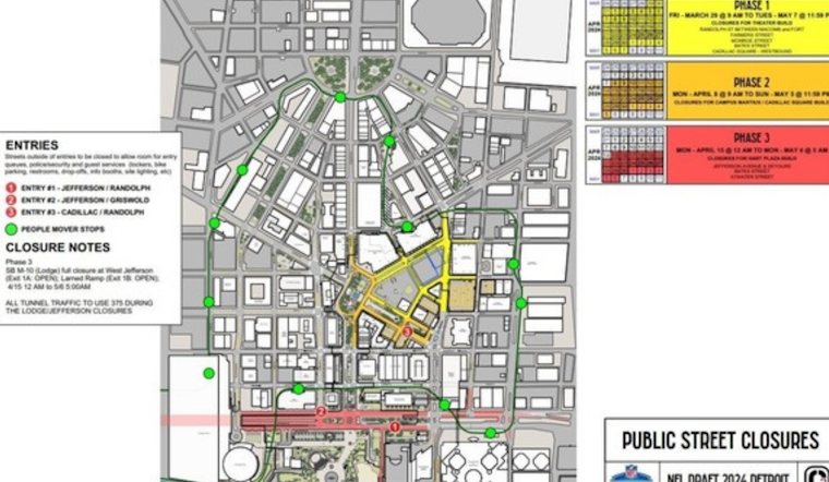 Downtown Detroit Faces Extensive Road Closures Ahead of NFL Draft Festivities