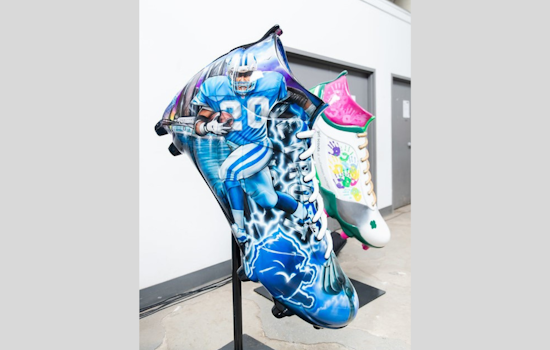 Downtown Detroit Welcomes 'DCLEATED' Art Exhibit Featuring NFL-Themed Cleats for Charity