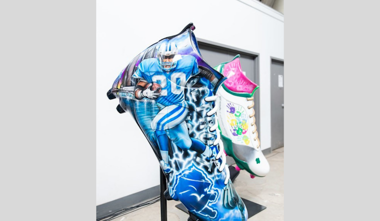 Downtown Detroit Welcomes 'DCLEATED' Art Exhibit Featuring NFL-Themed Cleats for Charity