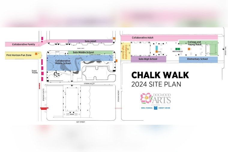 Downtown Knoxville Buzzes with Creativity at Dogwood Arts' 16th Annual Chalk Walk
