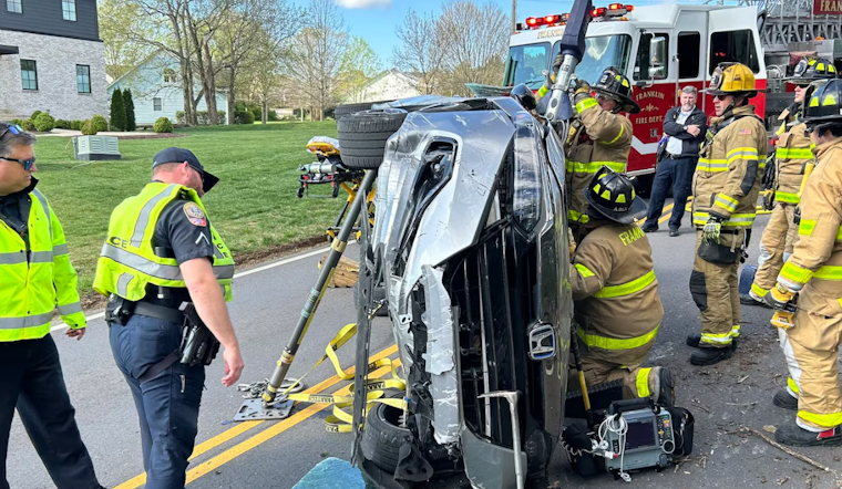 Driver Injured in Rollover Crash on Carlisle Lane in Franklin, Authorities Investigate Cause