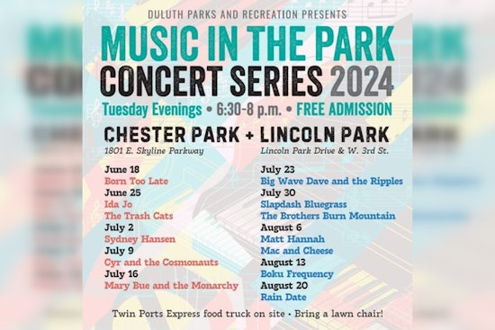 Duluth's 41st Annual Music in the Park Concert Series Promises Diverse Summer Sounds