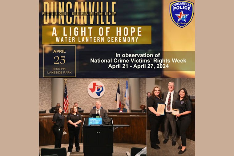 Duncanville Honors Crime Victims Advocate and Prepares for "A Light of Hope" Lantern Event