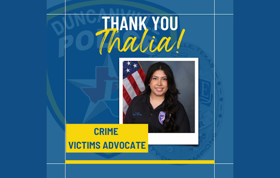 Duncanville Police Laud Thalia Lopez During Crime Victims Week for Victim Support Role