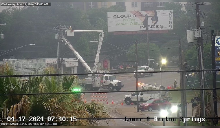Early Morning Car Crash Leads to Major Power Outage, Traffic Chaos on South Lamar in Austin