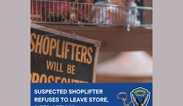 Fairfield Police Officer Bitten by Suspected Shoplifter During Altercation at Retail Store