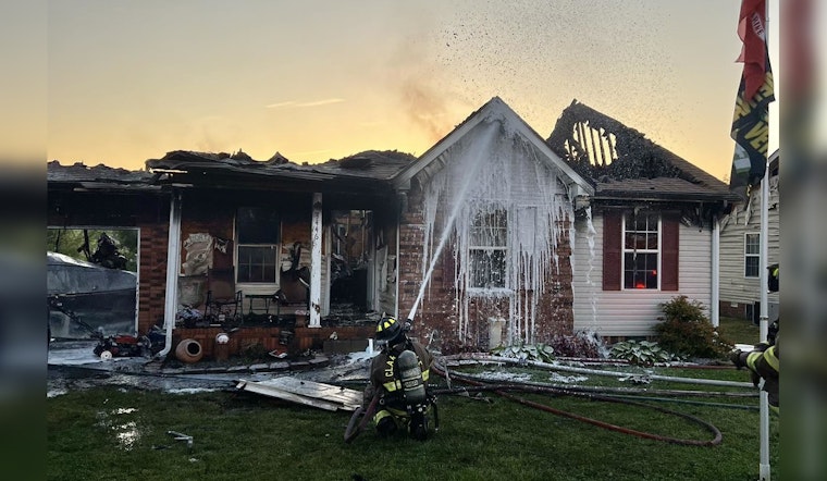 Family and Pets Safe After Fire Ravages Clarksville Home on Kingfisher Drive