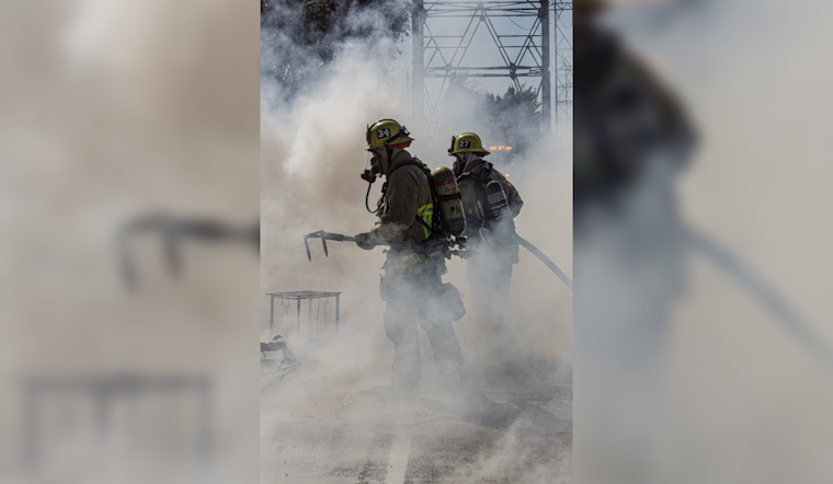 Fire Departments and Park Rangers Rapidly Extinguish Blaze Near Los Angeles River