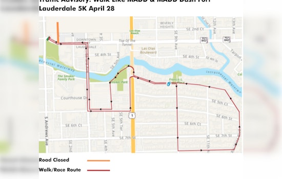 Fort Lauderdale Streets to Close for Annual Walk Like MADD & MADD Dash 5K This Sunday